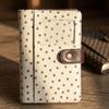 Card Pocket Polka Dot A7 Notebook Denim Fabric Stationery Album Journal Binder Cover  Portable