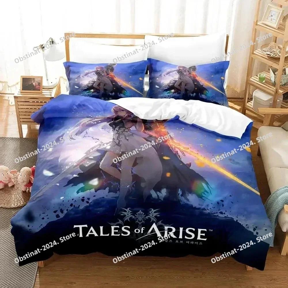 3D Print Game Tales of Arise Bedding Set Printed Comforter Quilt Bed Cover Duvet Cover Pillow Case 3 Pieces Sets Kids Adult Size
