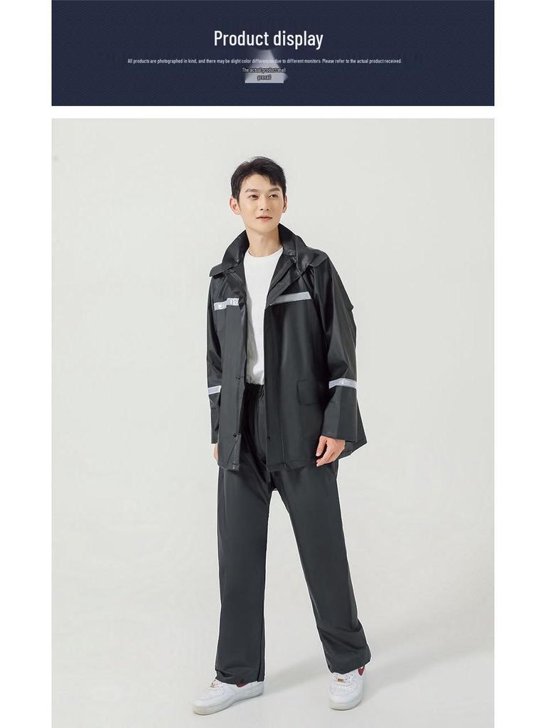 Full-Body Waterproof Riding & Hiking Reflective Raincoat and Pants Set