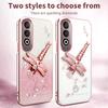 KADEM For OnePlus Nord CE4 5G Case Dragonfly Kickstand TPU Flowers Glitter Phone Cover