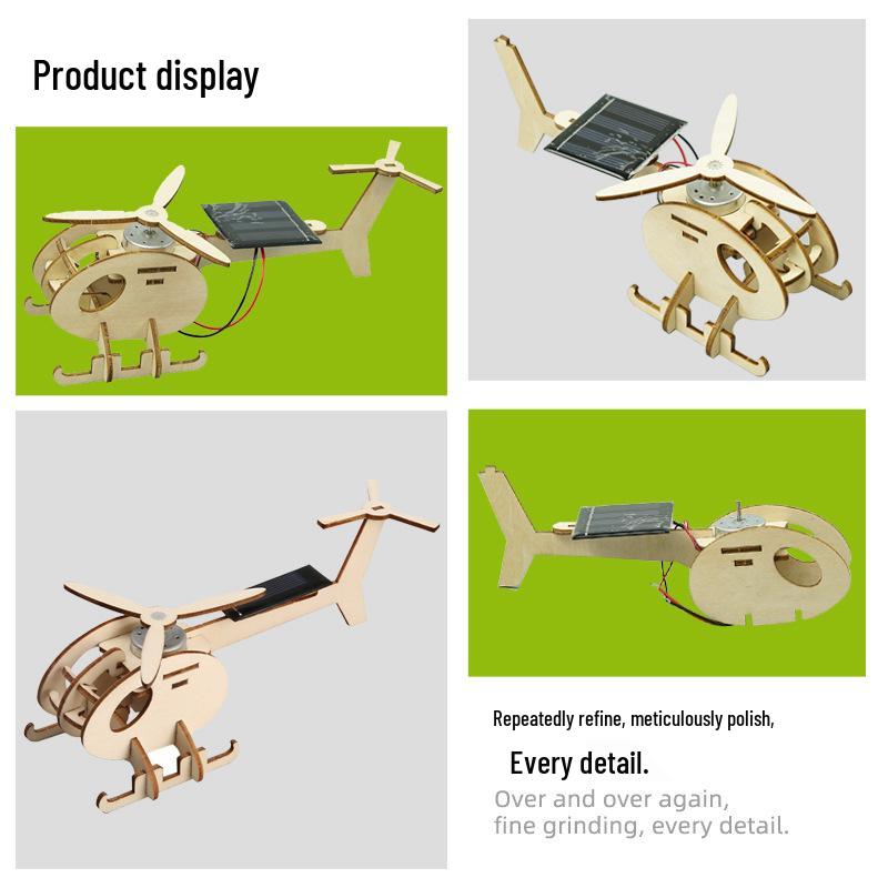 DIY Solar-Powered Airplane Helicopter Science Kit for Kids
