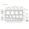 Plastic Coloring Instrument Car Tank Model Roadwheel Rims Sprayer Stencil Template With Measurement Guide