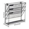 Wall Mount File Holder 4-Tier File Storage Rack Space-saving Mail Paper Organizer For Documents Multifunctional Folder Holder