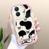 Cute Cartoon Pattern Cream Texture Casing Wavy Edge Soft Silicone Cover Phone Case for Vivo
