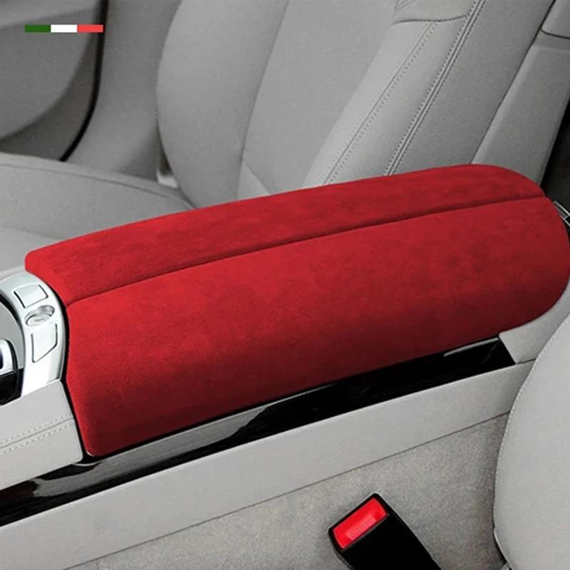 For BMW 7 Series 2009 2010 2011 2012 2013 2014 2015 Car Armrest Lid Box Cover Alcantara Suede Protective Pad Panel Accessories