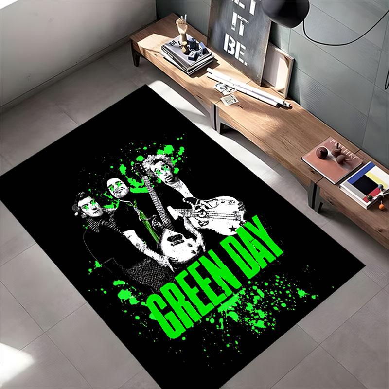 Green Day Band Artwork suitable as a non-slip mat for the living room or bedroom sofa