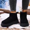 Fashion Classic Faux Suede Platform Snow Boots for Women Anti Slip Thicken Plush Warm Ankle Boots Woman Comfy Thick Sole Winter Booties