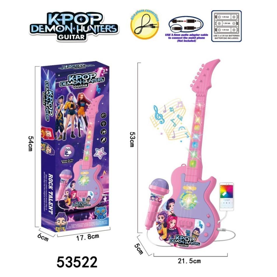 Anime KPop Demon Hunter peripheral Children's Microphone Dazzling 5 Lights Boys and Girls Microphone plays songs Toy Gifts