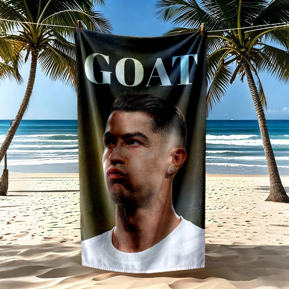 Cristiano Ronaldo Beach Towel Quickdry Soft Microfiber Comfortable Lightweight Suitable For Swimming Gym Camping Yoga Vacation
