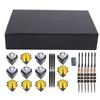 Darts Set 12 Dartschäfte Flights Schäfte Schwarznickel Kupfer Hardtip Abnehmbar Sport Spielzubehör