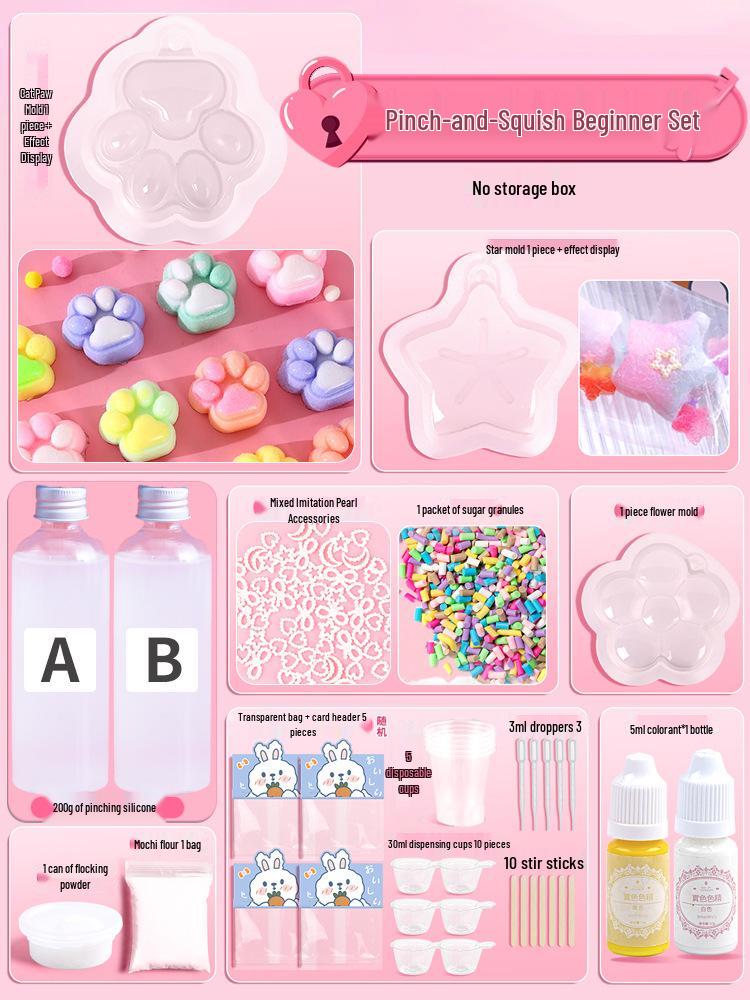 

Набор силиконовых игрушек «Кошачья лапка» для самостоятельного изготовления - Детский набор для снятия стресса и музыкального творчества