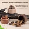 Wooden Essential Oil Diffuser Natural Car Air Freshener Aromatherapy Round Home Office Bedroom Decor Car Vent Fragrance Ornament