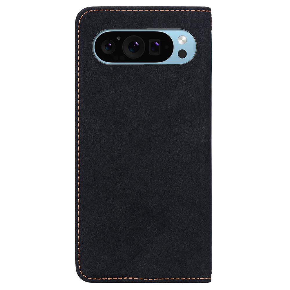 For Google Pixel 10 Pro XL/9 Pro XL Case Lines Pattern Wallet Leather Phone Cover with Strap