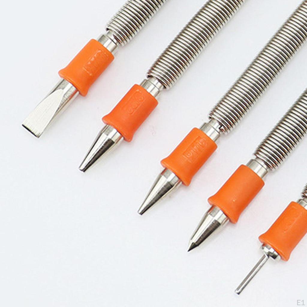 5x Spring Nail Set Double Head Setter Multipurpose Portable Non Slip Hand Tool Labor Saving