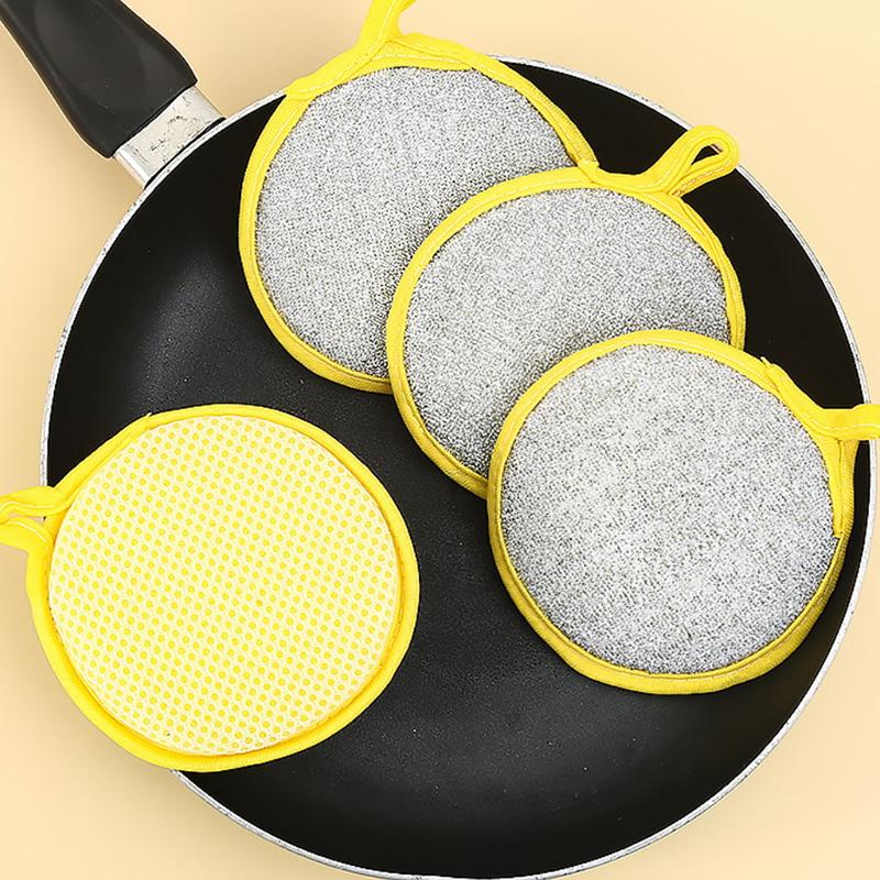 5Pcs Double Side Dishwashing Sponge Dish Washing Brush Pan Pot Dish Wash Sponges Household Cleaning Kitchen Tools