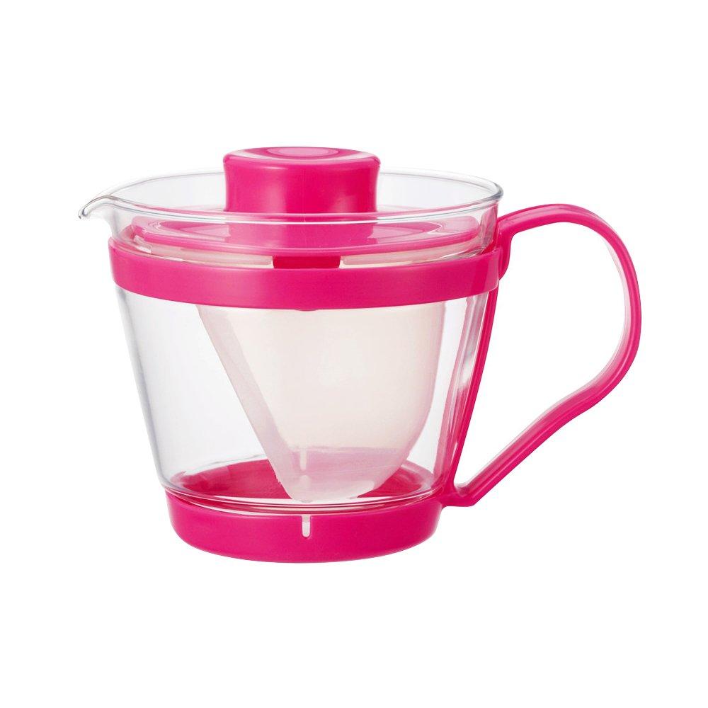 

iwaki Heat-Resistant Glass Teapot, Microwave-Safe, Peach Color, 400ml, K863-P