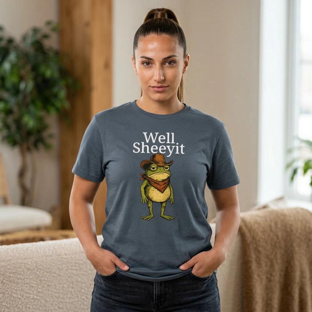 Well Sheeyit Frog Shirt | Funny Western Country Humor Tee | S-5XL 2XL