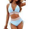 New Swimsuit Women's Split Sexy Bikini High Waist Belly and Neck Tight Swimsuit 4XL