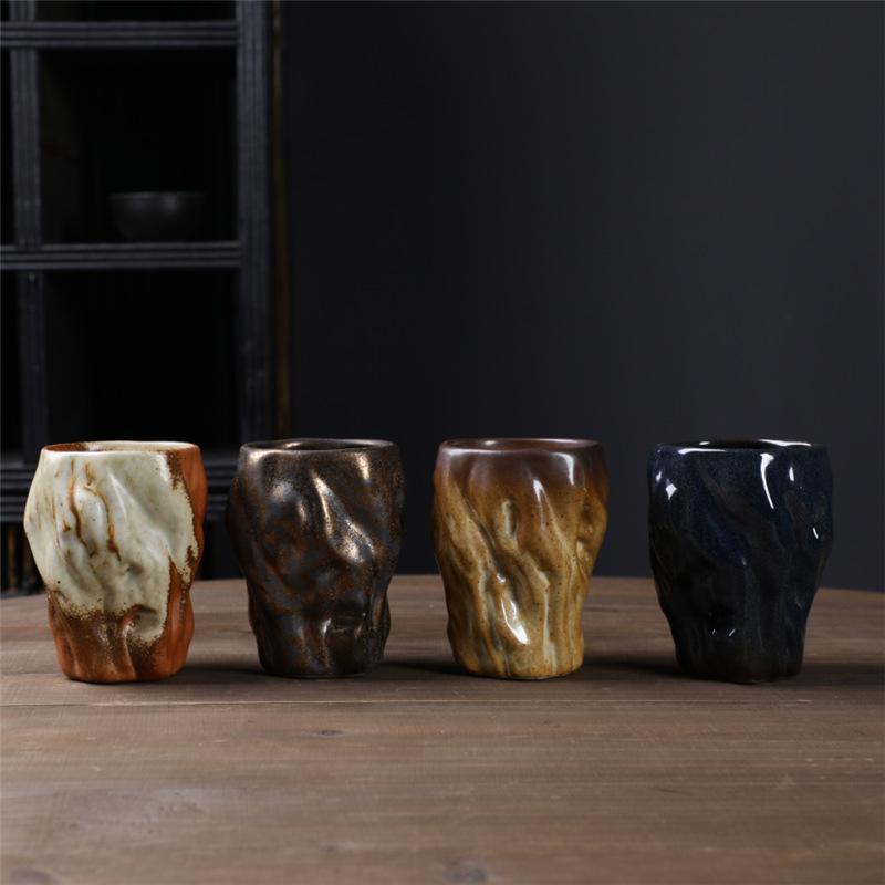 Coarse Pottery Tea Cup Ceramic Master Cup Retro Ceramic Cup Tea Bowl Single Cup Household Kung Fu Teacup