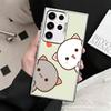Cartoon Cute Peach Goma Shockproof Phone Case for Samsung Galaxy S26 Edge S25 Ultra S24 FE S23 Plus S21 Cover Anti Fall Fundas