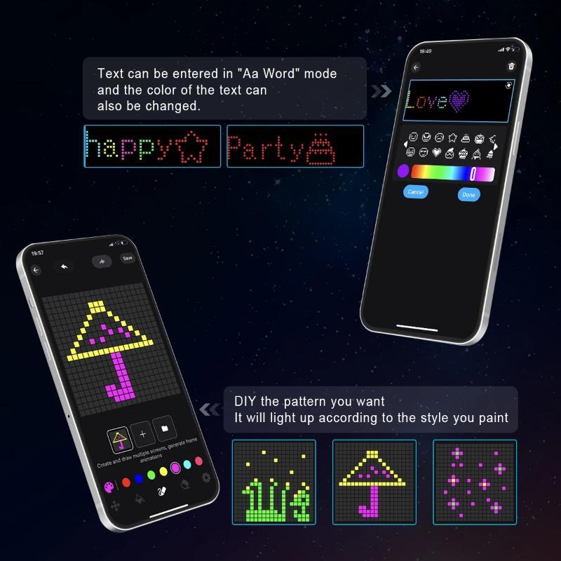 400 LED Smart Curtain Lights 9.9 X 9.9ft LED String Light with APP Remote RGB DIY Pattern Music Sync for Bedroom Backdrop Decor