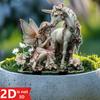 Fairy and Unicorn Garden Stump - Sun Catcher, Outdoor Decoration, Suitable for Potted Plants and Flower Beds, Anniversary Gift