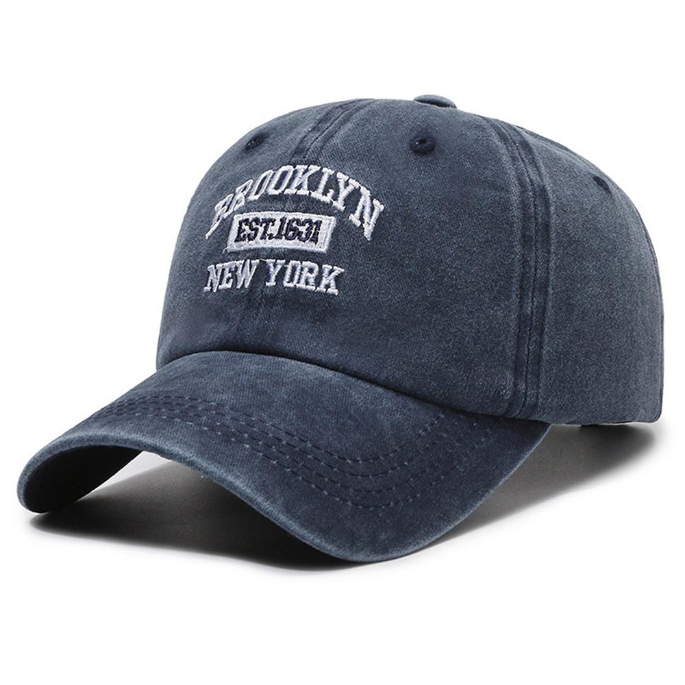 Cotton Retro Vintage Baseball Cap Unisex Women Denim Embroidered Letters Hat Cotton Soft Top Caps Casual Retro Unisex Hats