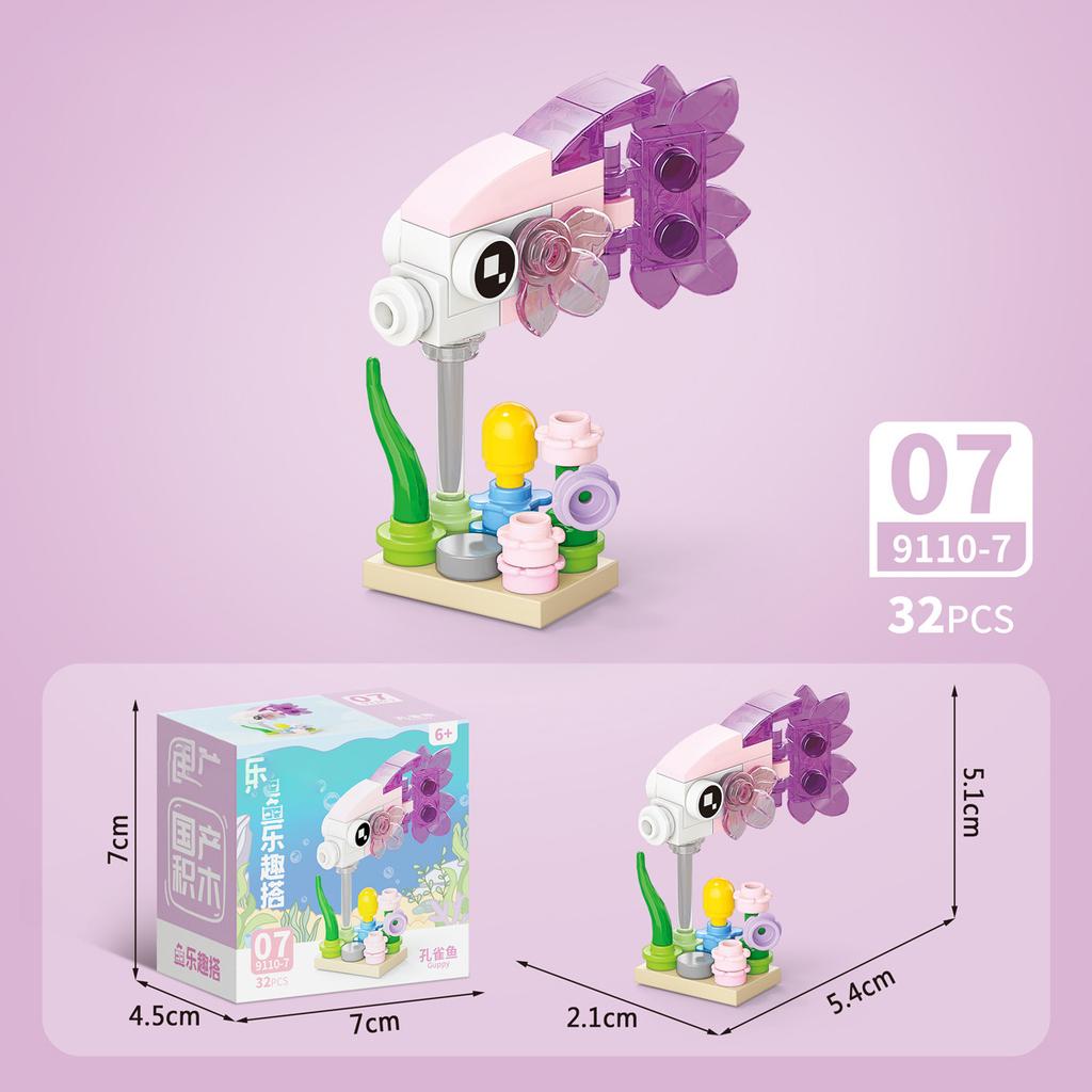 Sada figurek hmyzu a zvířat Mini stavebnice Hračka k sestavení 3D konstruktor Mikro kostičky Hračka pro děti Chlapce 9 až 12 let Dárek