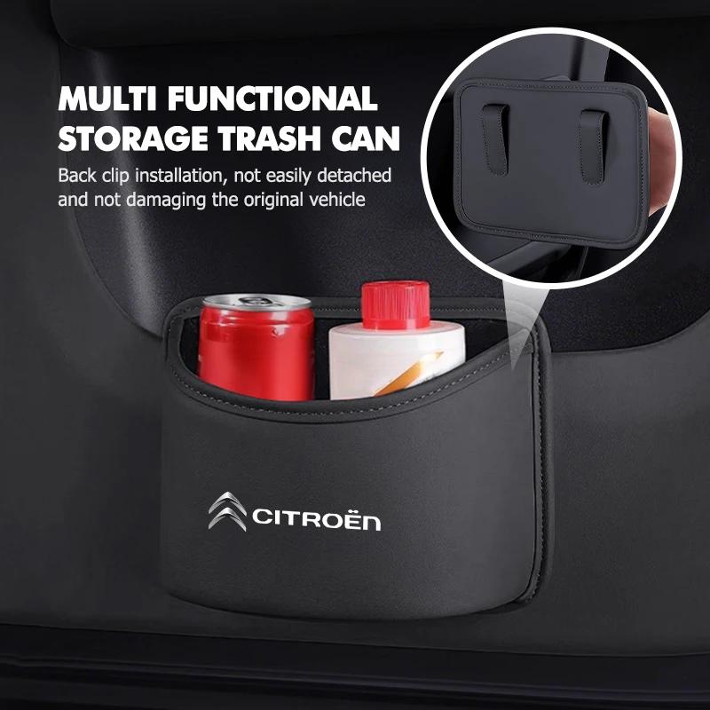 AGY1  Car Trash Can Hanging Storage Box Side Door Garbage Dust Case For Citroen Jumper Celysee Cactus Picasso Aircross Saxo Grand