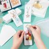 100pcs White Keychain Display Package Paper Cards Holder with 100pcs Transparent Self-Sealing Bags for Selling Bracelet Keyring Small Business