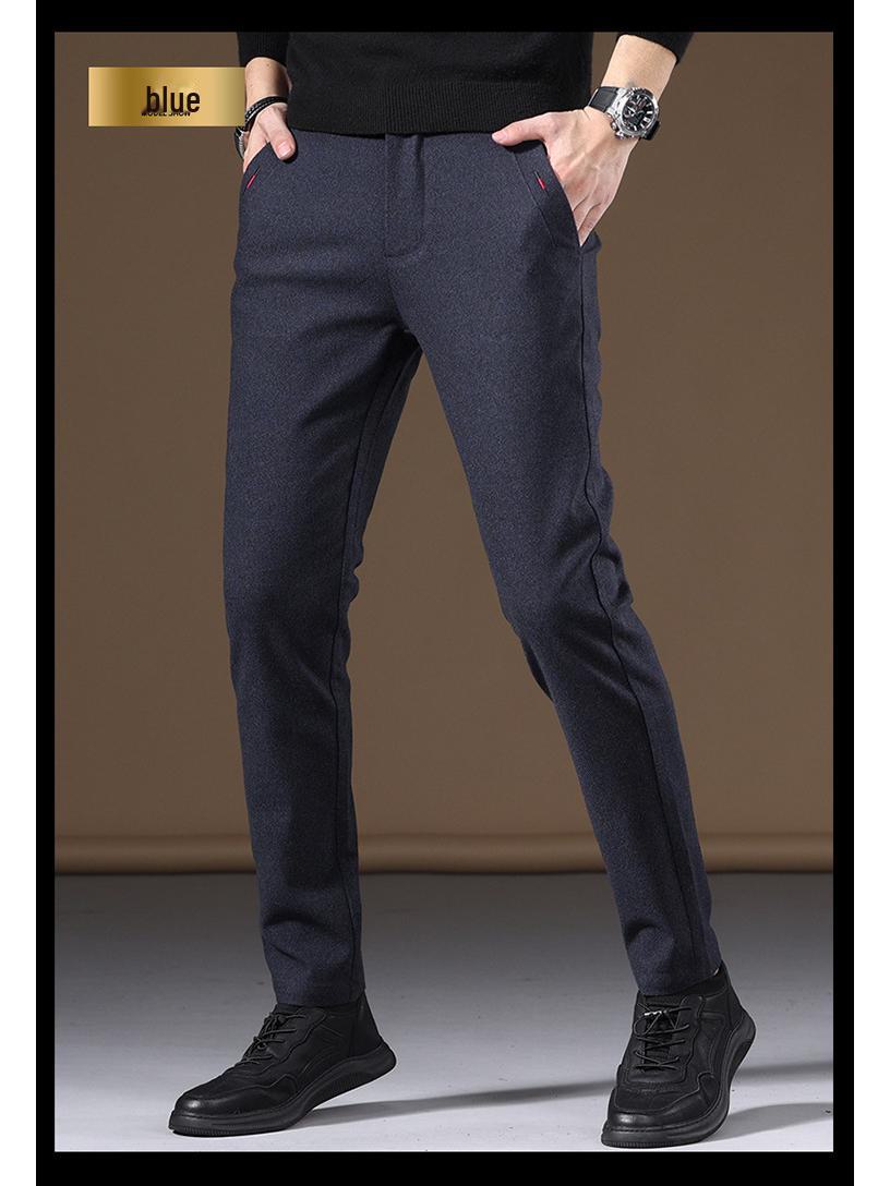 

Мужские облегающие повседневные брюки из утолщенного бархата для осени и зимы 31