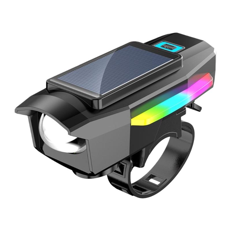 

Зарядка Велосипедов Передний Фонарь Водонепроницаемый Велосипедный Фары с Звуковым Сигналом Высокой Яркости Велосипедный Фонарь для Ежедневных Поездок 1