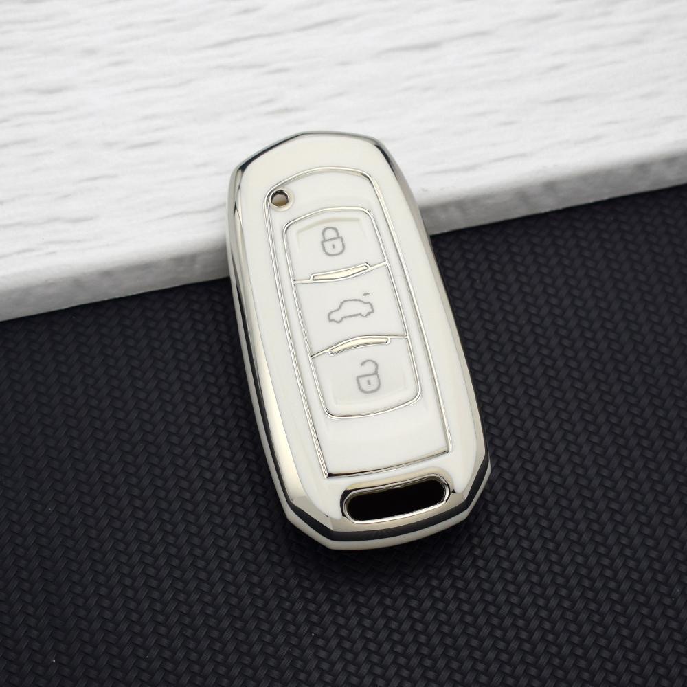

TPU Car Key Case Holder Keychain for Geely Atlas Boyue NL3 Emgrand X7 EX7 GT GC9 Borui SUV 3 Buttons Key Cover Auto Accessories