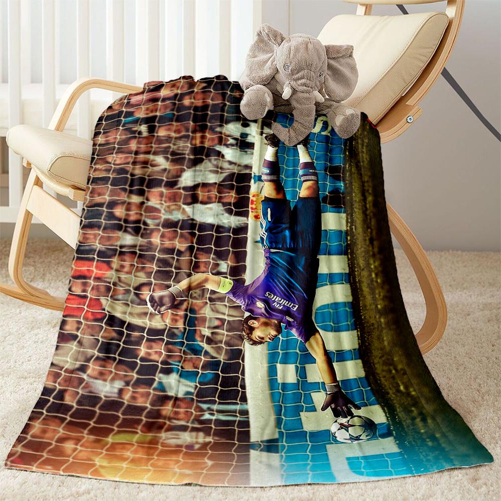 Goalkeeper Saves Ball. Blanket Durable Comfort Perfect for Livingroom Seaside Bed All-Season Use Playful Design Gifts For Family Or Friends