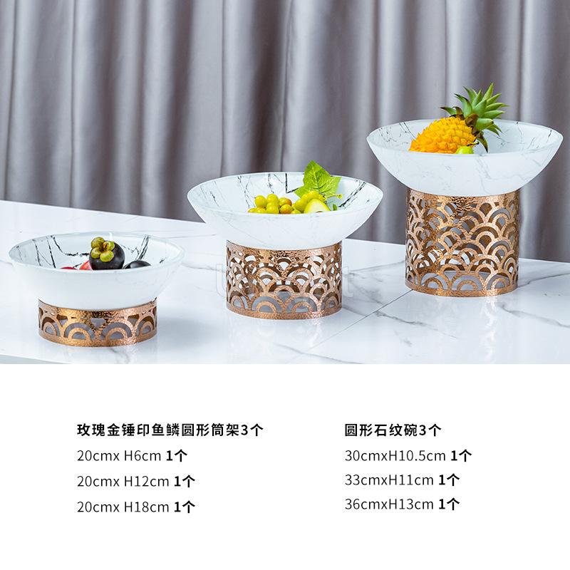 Restaurant Catering Buffet rack Tier Stainless Steel Display Cake Stand Luxury Gold Dessert Food Tea cake decoration accessories