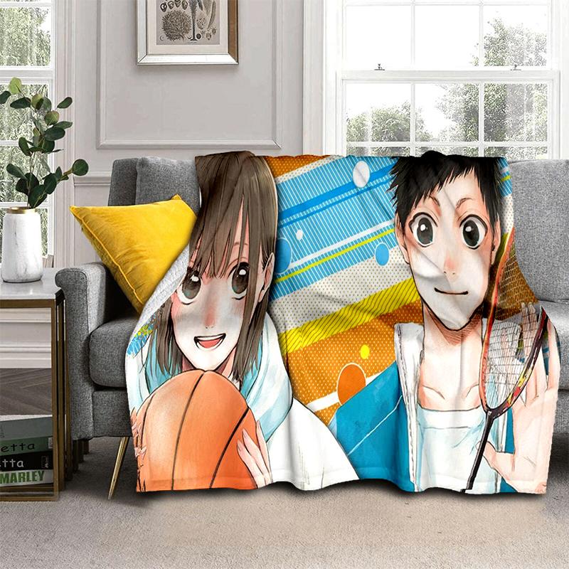 3D Cartoon Blue Box Ao No Hako Love Anime  Blanket,Soft Throw Blanket for Home Bedroom Bed Sofa Picnic Travel Office Cover Kids