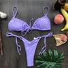 Moda 14 Colori Allacciato Bikini Costume da Bagno Femminile Costume da Bagno Donna Set Bikini Due Pezzi Leopardo Brasiliano Bather Costume da Bagno