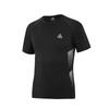 Peak Summer Printed Breathable Lightweight Fitness Shorts And Short Sleeve Casual Sports Suit Unisex Sets Black YS02135+YS01308