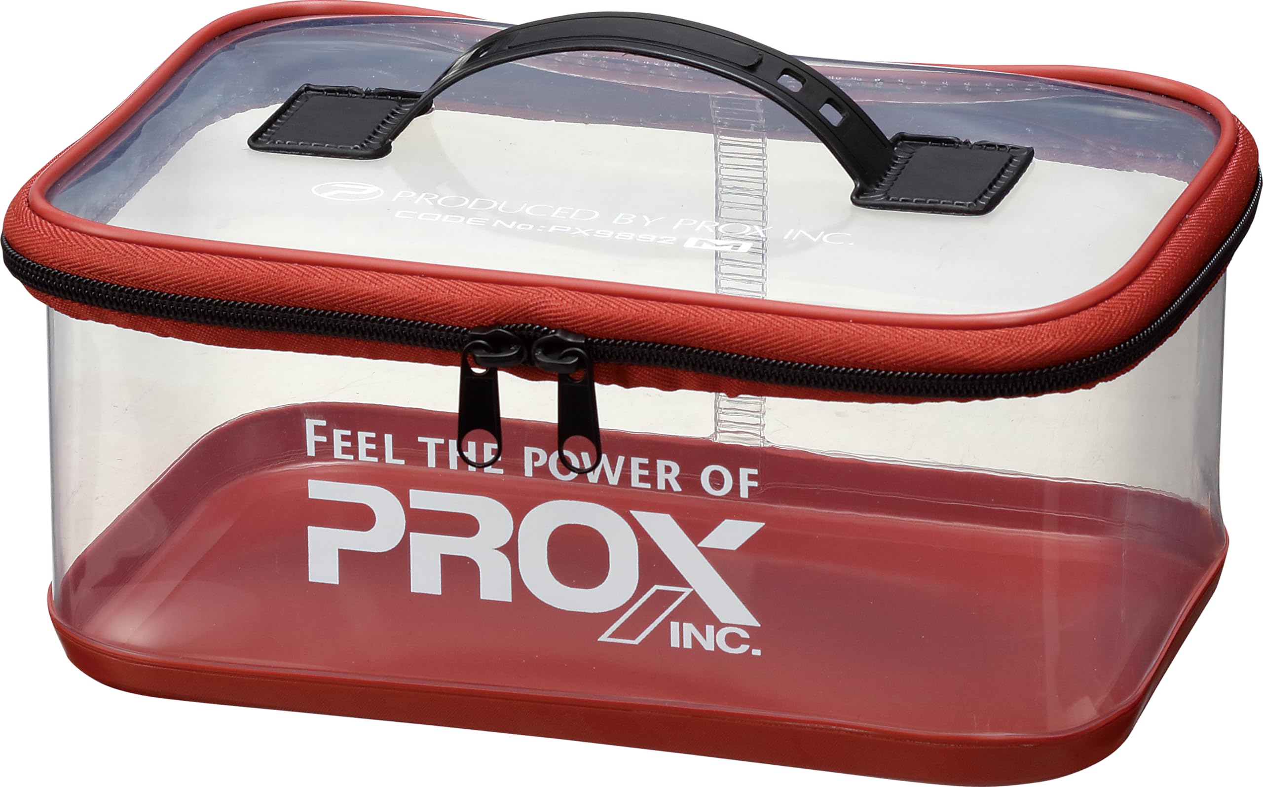 

color lid and for storing small Fishing Bucket PROX Mini Bucket Red PX9892MDR [Clear sides/ideal items] M/Dull