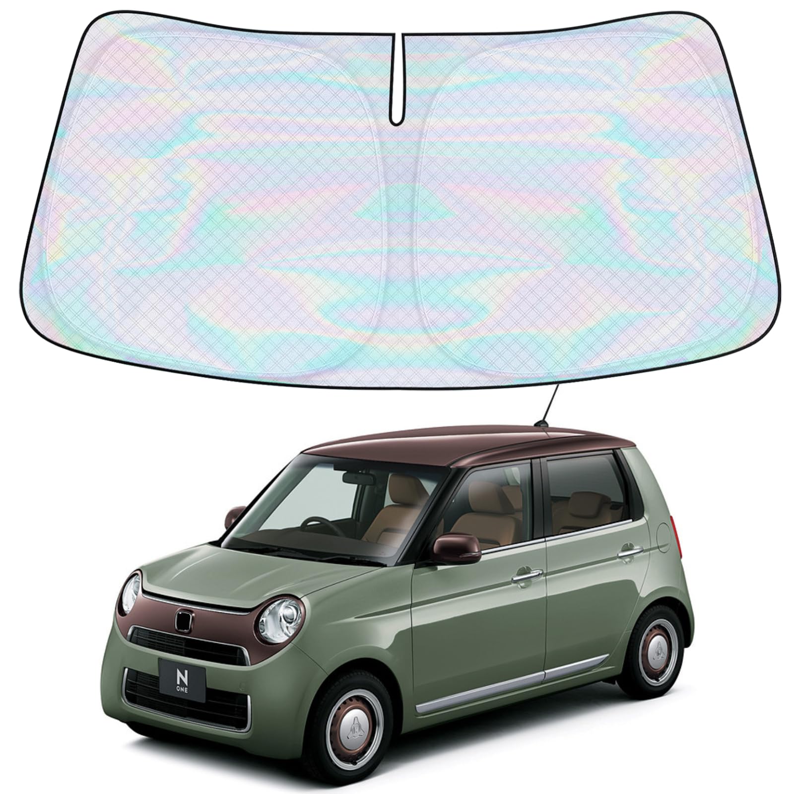 

усиленный солнцезащитный козырек Honda NONE для, разработанный специально для автомобиля, солнечный свет, жара, УФ, УФ, теплоаккумулирующий мешок в комплекте [7-слойный материал] N-ONE