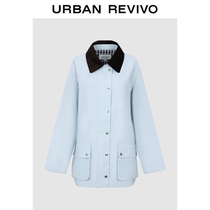 

Женская куртка UR в стиле ретро с цветными блоками и лацканами для работы L