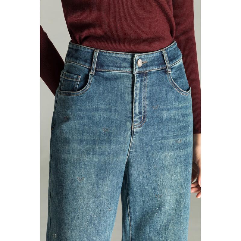 Mengshuya Women's High-Waist Straight Leg Jeans