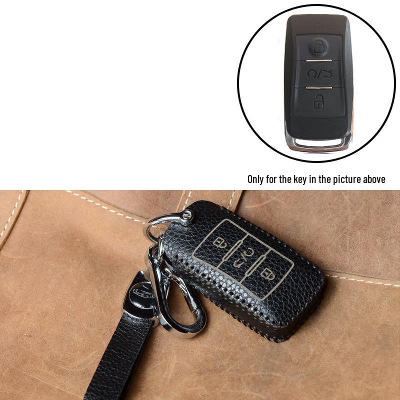 Xiongbing Schlüsselanhänger-Set für Toyota: Modifizierter Leder Ein-Knopf-Start Schlüsselanhänger