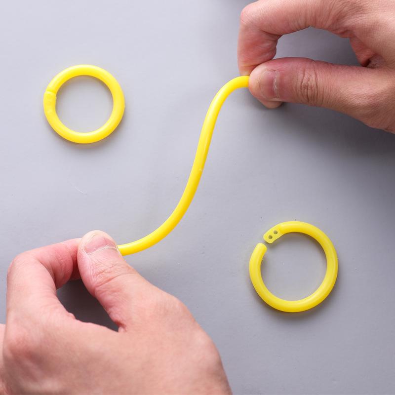 Durable Double-Ring Plastic Binder Rings, 50 Pack for Planner