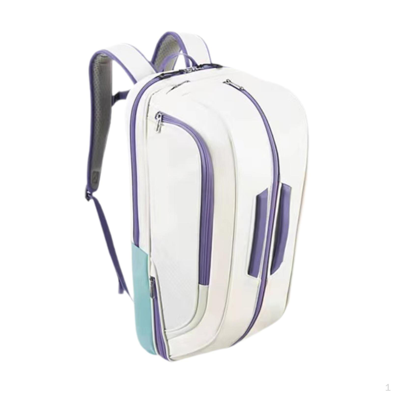 

Badminton Backpack Fashion Carrying Racket Storage Bag Lightweight Tennis for белый