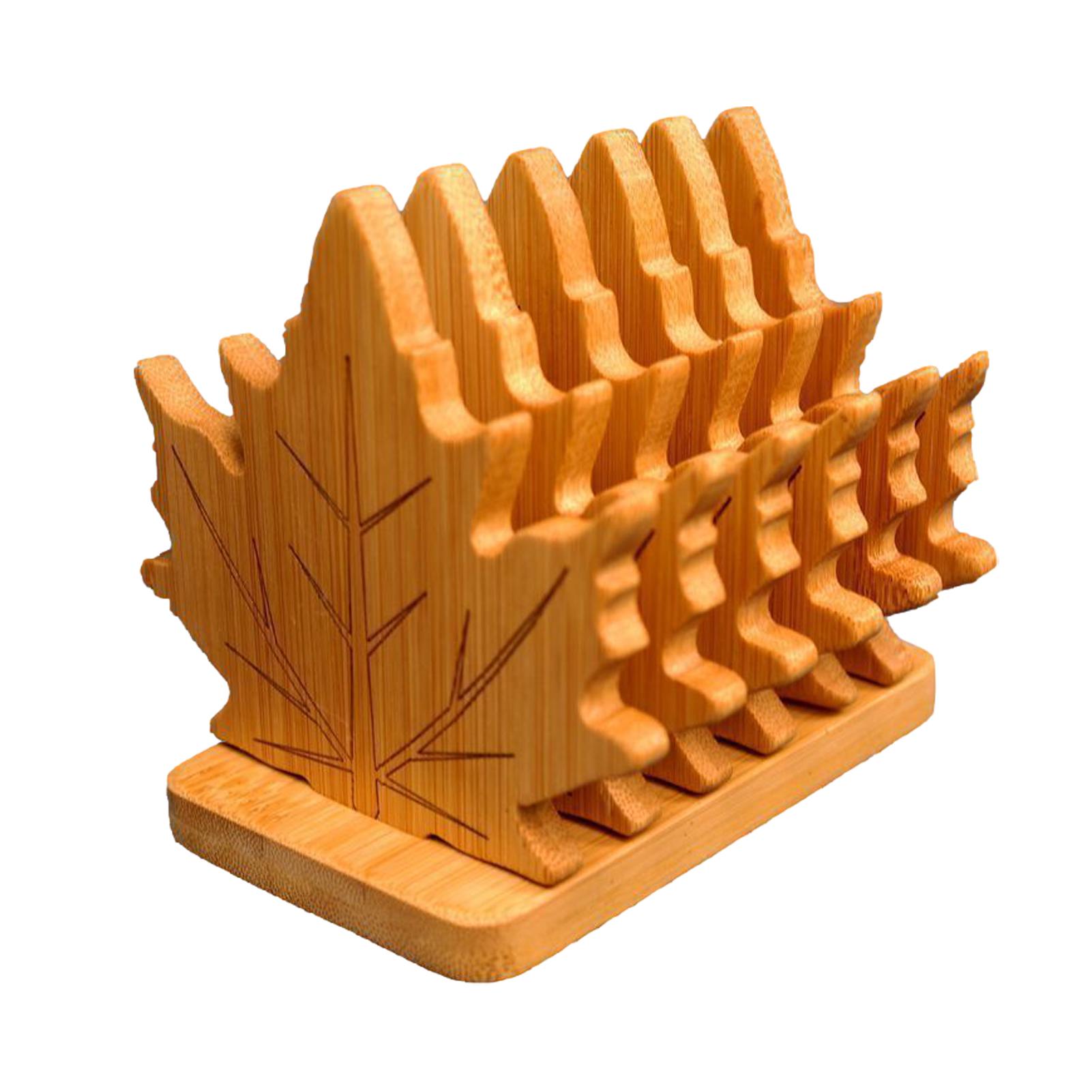 

2025 Maple Leaf Anti Scald Heat Resistant Table Mat Decorative Wooden Trivets Wood Coasters Teapot Dining Table Insulation Pad