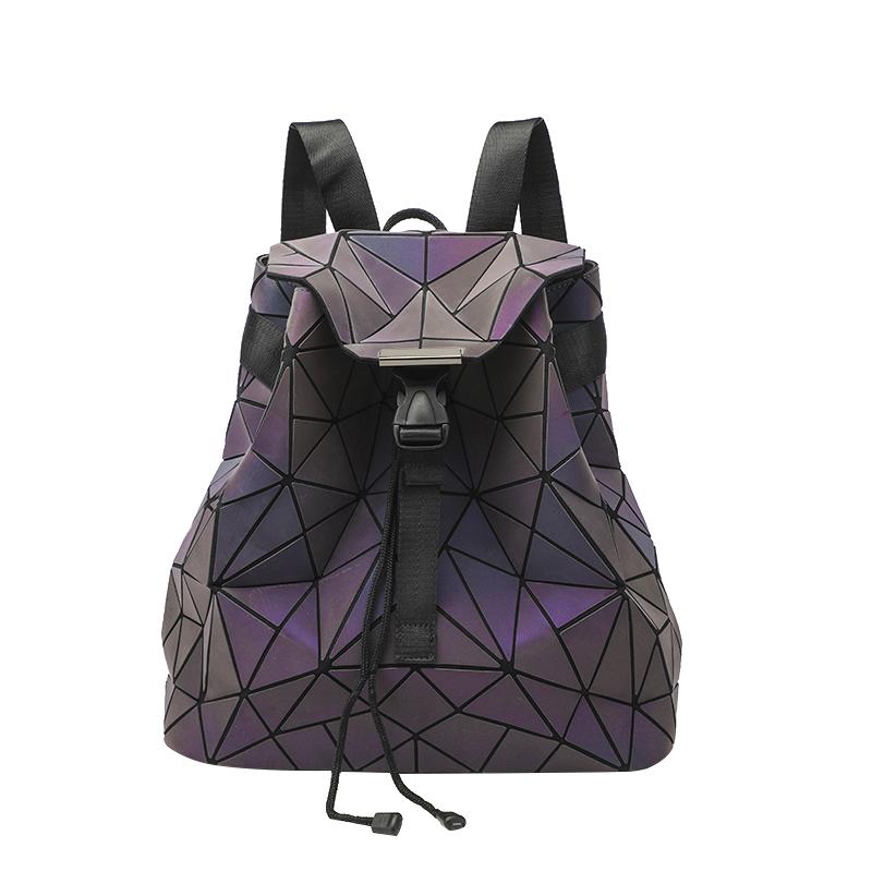 Neue Geometrie Damen Holographische Schulter Rucksack Mode Student Frauen Einkaufstasche