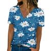 Fashion Floral 3D Printed T-shirt Women T-shirt V-neck Women T-shirt Tops Summer Streetwear Harajuku Y2k Clothing