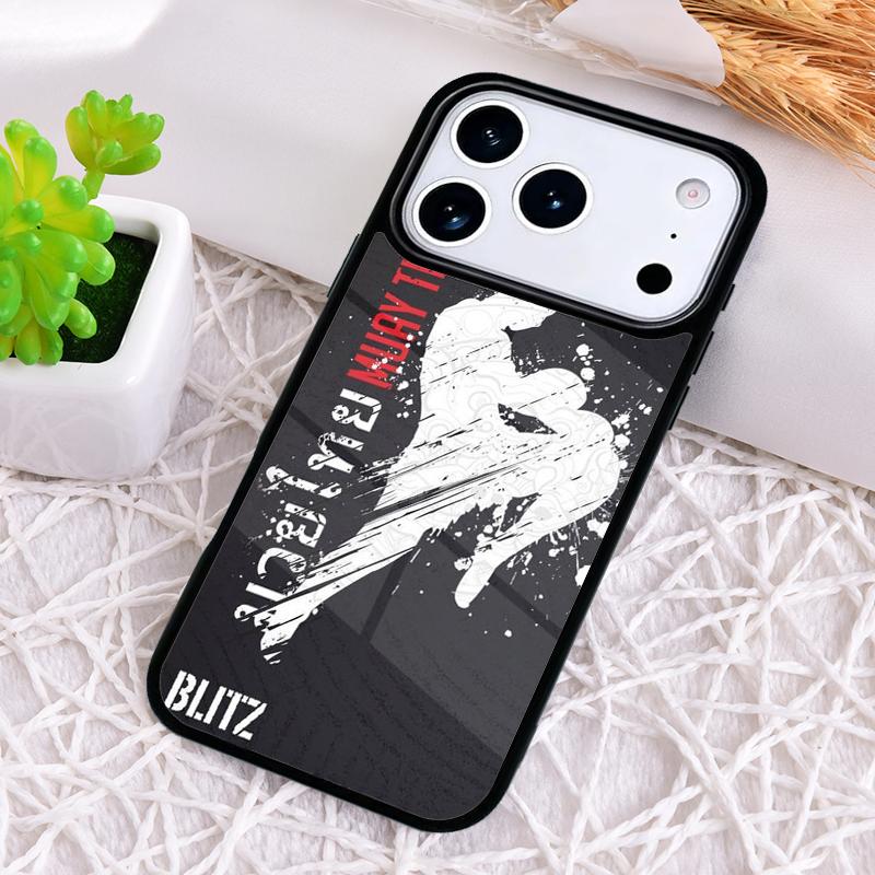 Muay Thai Knee Shockproof Phone Case for iPhone 17 Air 16e 15 11 12 14 13 Pro Max Cover Coque
