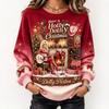 Women's Fashion Crewneck Graphic Print Pullover Long Sleeve Top for Everyday Wear